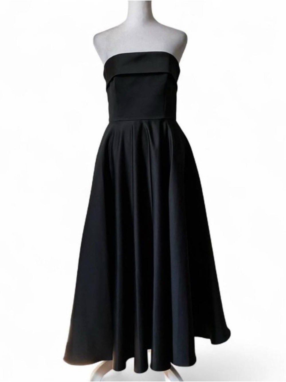 Jay Godfrey Black Pettigrew Strapless A-line Midi Dress size 4 - Picture 3 of 13